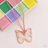 Gives Me Butterflies - Copper ~ Paparazzi Necklace - Glitzygals5dollarbling Paparazzi Boutique 