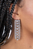 Starry Streamers - White ~ Paparazzi Earrings - Glitzygals5dollarbling Paparazzi Boutique 