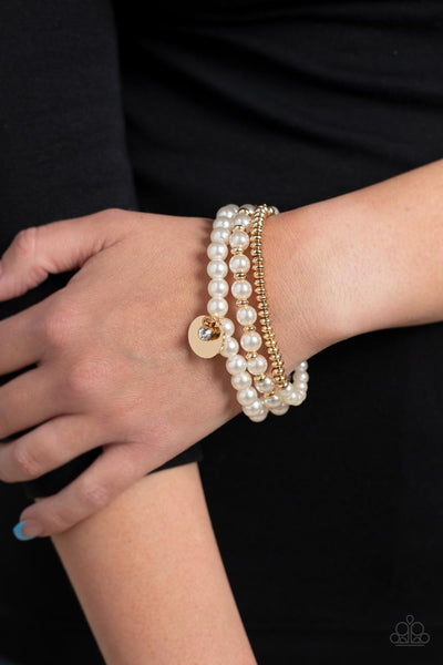 Glamour Gamble - Gold - Paparazzi Bracelet