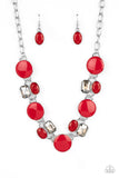 Dreaming in MULTICOLOR - Red ~ Paparazzi Necklace - Glitzygals5dollarbling Paparazzi Boutique 