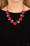 Dreaming in MULTICOLOR - Red ~ Paparazzi Necklace - Glitzygals5dollarbling Paparazzi Boutique 