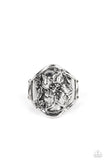 Hibiscus Harbor - Silver ~ Paparazzi Ring - Glitzygals5dollarbling Paparazzi Boutique 