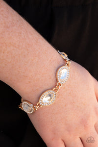 Next-Level Sparkle - Gold ~ Paparazzi Bracelet - Glitzygals5dollarbling Paparazzi Boutique 