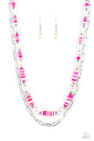 Tidal Trendsetter - Pink ~ Paparazzi Necklace - Glitzygals5dollarbling Paparazzi Boutique 