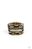 Paparazzi Ring ~ Unexpected Treasure - Brass - Glitzygals5dollarbling Paparazzi Boutique 