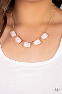 Opalescent Oblivion - Gold ~ Paparazzi Necklace - Glitzygals5dollarbling Paparazzi Boutique 