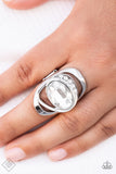 Mountain View Meadow - White ~ Paparazzi Ring Exclusive - Glitzygals5dollarbling Paparazzi Boutique 