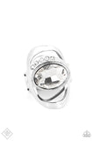 Mountain View Meadow - White ~ Paparazzi Ring Exclusive - Glitzygals5dollarbling Paparazzi Boutique 