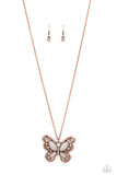 Wings Of Whimsy - Copper ~ Paparazzi Necklace - Glitzygals5dollarbling Paparazzi Boutique 