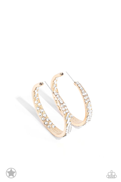 GLITZY By Association - Gold ~ Paparazzi Earrings - Glitzygals5dollarbling Paparazzi Boutique 