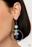 Geometric Glam - Blue ~ Paparazzi Earrings - Glitzygals5dollarbling Paparazzi Boutique 