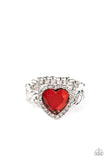 Committed to Cupid - Red ~ Paparazzi Ring - Glitzygals5dollarbling Paparazzi Boutique 
