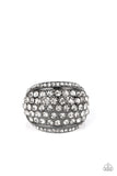Running OFF SPARKLE - Black ~ Paparazzi Ring - Glitzygals5dollarbling Paparazzi Boutique 