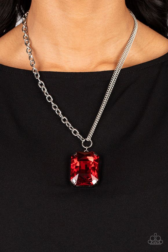 Instant Intimidation - Red ~ Paparazzi Necklace - Glitzygals5dollarbling Paparazzi Boutique 
