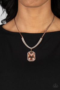 Fit for a DRAMA QUEEN - Copper ~ Paparazzi Necklace - Glitzygals5dollarbling Paparazzi Boutique 