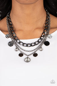 Industrial Noise - Black ~ Paparazzi Necklace - Glitzygals5dollarbling Paparazzi Boutique 