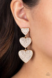 Couples Retreat - Gold ~ Paparazzi Earrings - Glitzygals5dollarbling Paparazzi Boutique 