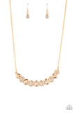 Sparkly Suitor - Gold ~ Paparazzi Necklace - Glitzygals5dollarbling Paparazzi Boutique 