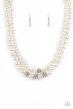 Brilliant Ballerina - White ~ Paparazzi Necklace - Glitzygals5dollarbling Paparazzi Boutique 