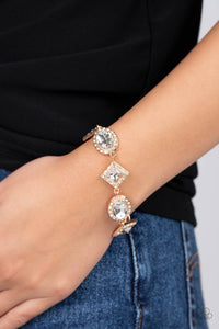 Decade of Dazzle - Gold ~ Paparazzi Bracelet - Glitzygals5dollarbling Paparazzi Boutique 