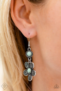 Free-Spirited Flourish - Blue ~ Paparazzi Earrings Fashion Fix November 2022 - Glitzygals5dollarbling Paparazzi Boutique 