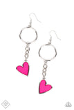 Don’t Miss a HEARTBEAT - Pink ~ Paparazzi Earrings Fashion Fix September 2022 - Glitzygals5dollarbling Paparazzi Boutique 