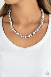Gobstopper Glamour - White ~ Paparazzi Necklace - Glitzygals5dollarbling Paparazzi Boutique 
