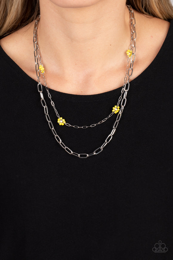 Bold Buds - Yellow ~ Paparazzi Necklace - Glitzygals5dollarbling Paparazzi Boutique 