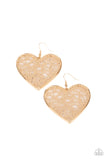 Fairest in the Land - Gold ~ Paparazzi Earrings - Glitzygals5dollarbling Paparazzi Boutique 