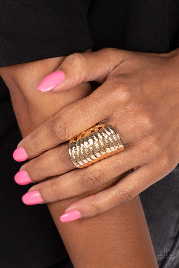 Imperial Glory - Gold ~ Paparazzi Ring - Glitzygals5dollarbling Paparazzi Boutique 