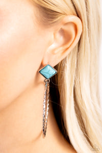 Canyon Circlet - Blue ~ Paparazzi Earrings - Glitzygals5dollarbling Paparazzi Boutique 