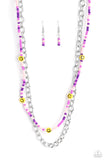 Happy Looks Good on You - Purple ~ Paparazzi Necklace - Glitzygals5dollarbling Paparazzi Boutique 