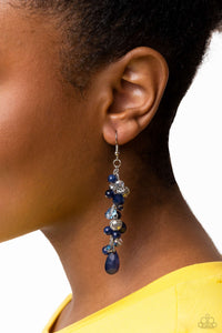 Cheeky Cascade - Blue ~ Paparazzi Earrings - Glitzygals5dollarbling Paparazzi Boutique 