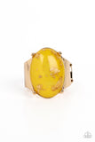 Gold Leaf Glam - Yellow ~ Paparazzi Ring - Glitzygals5dollarbling Paparazzi Boutique 