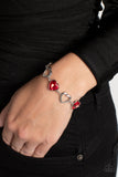 Sentimental Sweethearts - Red ~ Paparazzi Bracelet - Glitzygals5dollarbling Paparazzi Boutique 