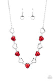 Contemporary Cupid - Red ~ Paparazzi Necklace - Glitzygals5dollarbling Paparazzi Boutique 