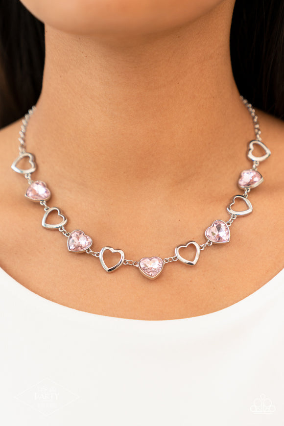 Contemporary Cupid - Pink ~ Paparazzi Necklace - Glitzygals5dollarbling Paparazzi Boutique 