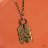 Persevering Philippians - Brass ~ Paparazzi Necklace - Glitzygals5dollarbling Paparazzi Boutique 
