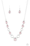 Elegantly Elite - Pink ~ Paparazzi Necklace - Glitzygals5dollarbling Paparazzi Boutique 