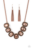 Iced Iron - Copper ~ Paparazzi Necklace - Glitzygals5dollarbling Paparazzi Boutique 