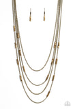 Metallic Monarch - Brass ~ Paparazzi Necklace - Glitzygals5dollarbling Paparazzi Boutique 