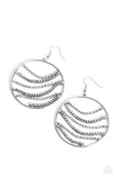 Fighting Fortune - White ~ Paparazzi Earrings - Glitzygals5dollarbling Paparazzi Boutique 