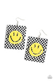 Cheeky Checkerboard - Yellow ~ Paparazzi Earrings - Glitzygals5dollarbling Paparazzi Boutique 