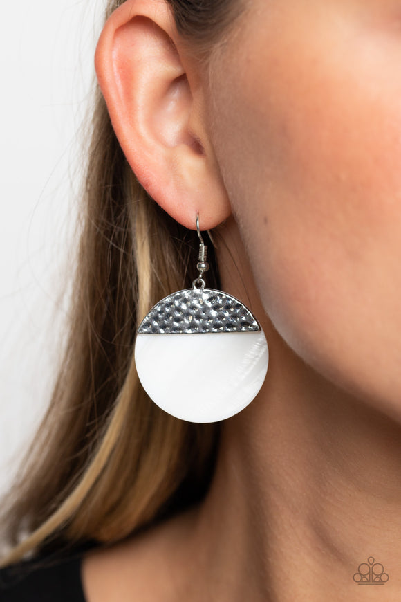 SHELL Out - White ~ Paparazzi Earrings - Glitzygals5dollarbling Paparazzi Boutique 
