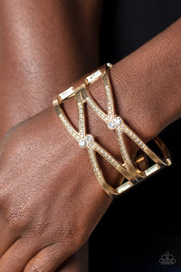 Entrancing Etiquette - Gold ~ Paparazzi Bracelet - Glitzygals5dollarbling Paparazzi Boutique 