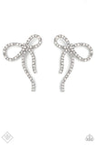 Deluxe Duet - White ~ Paparazzi Earrings - Glitzygals5dollarbling Paparazzi Boutique 