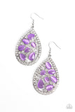 Cats Eye Class - Purple ~ Paparazzi Earrings - Glitzygals5dollarbling Paparazzi Boutique 