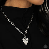 Mama Cant Buy You Love - Silver ~ Paparazzi Necklace - Glitzygals5dollarbling Paparazzi Boutique 