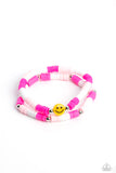 In SMILE - Pink ~ Paparazzi Bracelet - Glitzygals5dollarbling Paparazzi Boutique 