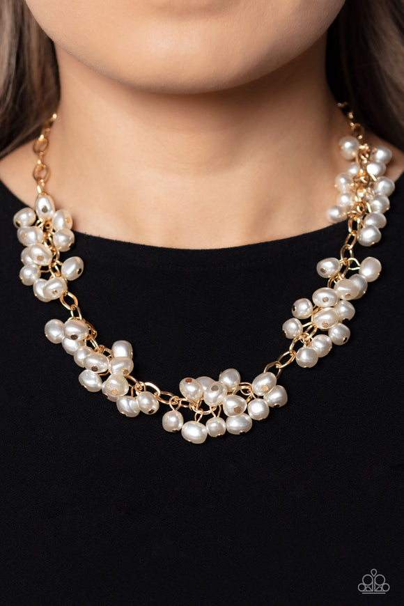 Pearl Parlor - Gold ~ Paparazzi Necklace - Glitzygals5dollarbling Paparazzi Boutique 